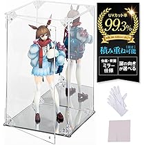 Amazon.co.jp: 【UVカット99.3％】フィギュアケース【台座・背面ミラー