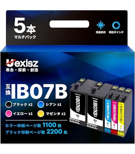 Amazon.co.jp: エプソン プリンターインク IB07B マウス IB07CL4B 4色