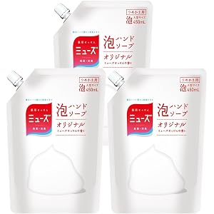 【医薬部外品】ミューズ 泡 ハンドソープ 詰め替え オリジナル (450ml×3個) 殺菌 消毒 手洗い 保湿成分配合 お徳用 まとめ買いパック