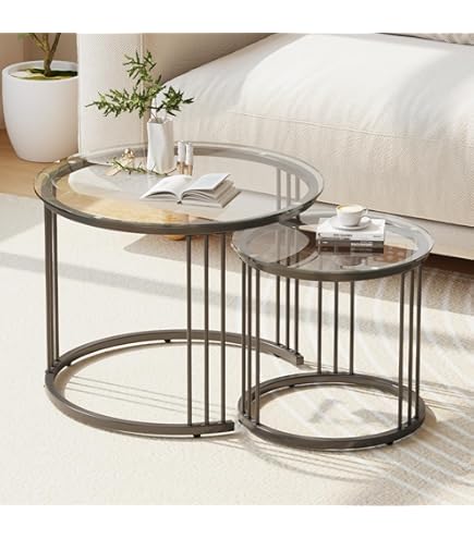 Amazon.co.jp: IKEA (イケア) VITTSJO ネストテーブル2点セット ガラス