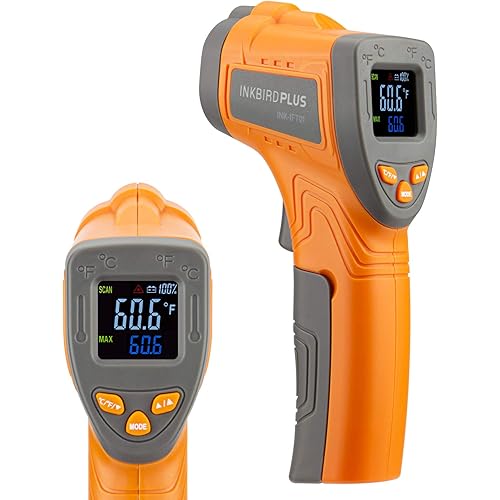 Inkbird Infrared BBQ Meat Thermometer, Non-Contact Digital Laser Temperature Gun Pizza Oven Thermometer INK-IFT01 with Adjust