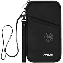Amazon | [ARVOK] パスポートケース 首下げ 2Way RFID スキミング防止