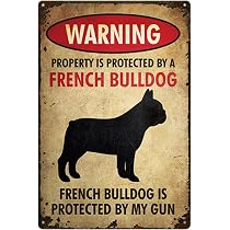 Amazon | ブリキ看板 犬 フレンチブルドッグ 20×30cm レトロ サイン