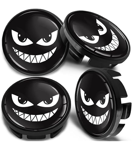 4x 66mm Gloss Black Universal Centre Caps – Fits Multiple Car Makes, No Tools Needed