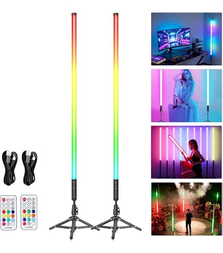 Amazon | LUXCEO 2パック 90cm RGB チューブライトバー (3フィート