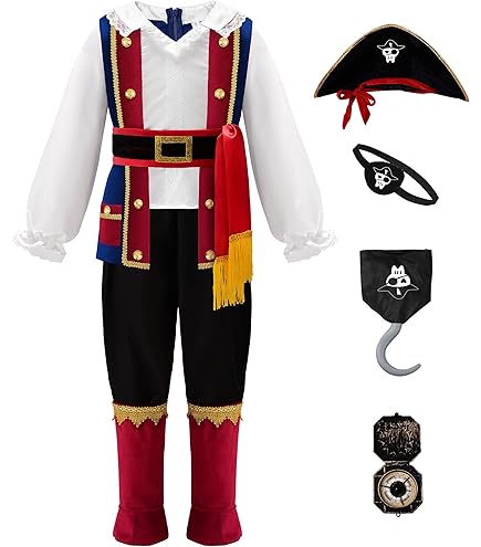Amazon.co.jp: フック船長 コスチューム ディズニー 子供 衣装