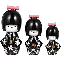 木製コケシ風人形 黒い着物 花柄 木製コケシ風人形 黒い着物 花柄 Amazon | 日本 着物 コケシ 桜