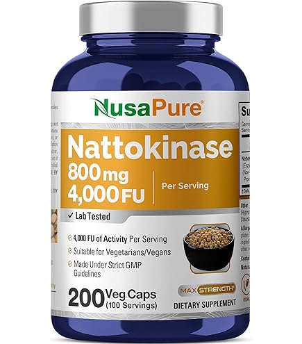 Nattokinase Supplement 4,000 FU Servings, 120 Capsules (Derived