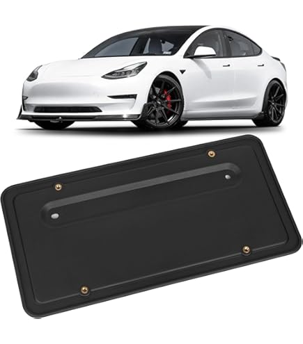 ☆新品　テスラ　カープレート Amazon.co.jp: TeslaモデルYモデル3用ドリルなしナンバープレート