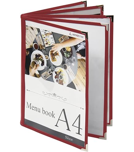 Amazon.co.jp: メニューブック A4 両面透明 10枚 20ページ : 産業 
