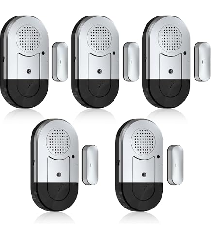 YisTech Caregiver Door Alarm For Dementia Patients & Kids Safety – Wireless Door Sensor With 58 Chimes, 110dB Volume, LED Indicator, 2 Sensors + 1 Receiver
