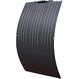 XINPUGUANG 100W ソーラーパネル 単結晶 フレキシブル 柔軟 極薄 軽量 携帯便利 RV キャンピングカー 船舶 テント アウトドア 住宅 防災などに活躍 (黒)