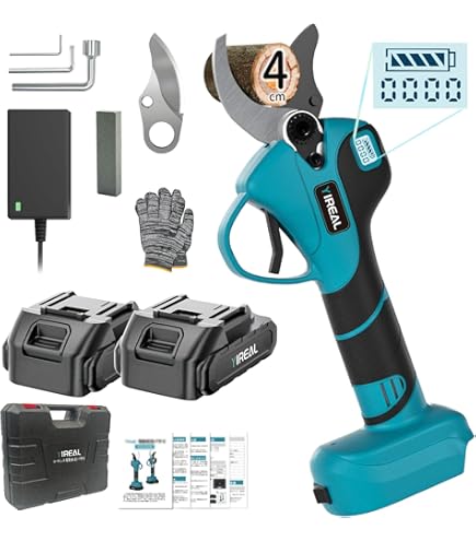 Amazon | Yireal 電動剪定バサミ 剪定バサミ 18V切断径42mmの充電式