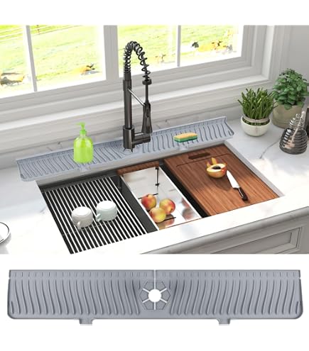 Resin Water Splash Guard For Kitchen Sink – Anti-Splash Baffle With