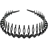 【Net-Shop 31】 くし付きカチューシャ コームカチューシャ クロ 4-16 ヘアアクセ ヘアバンド レディース メンズ なみなみコーム 洗顔 ヘアアクセサリー