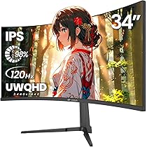 新品未使用CRUA 34インチ ゲーミングモニター UWQHD Amazon.co.jp: JAPANNEXT 34インチ ゲーミングモニター 144Hz