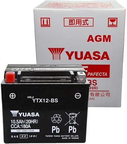 新品 即用式バッテリー VTX12-BS 互換 YTX12-BS ⁄ グース350