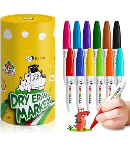 WallDeca Dry-Erase Thick Fine Line Arkers, 25 Assorted Colors, Non - View #10