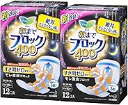 【まとめ買い】ロリエ 朝までブロック 400 羽つき 40cm 12コ入×2個