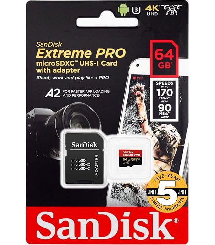 Amazon | マイクロSD 64GB サンディスク Extreme PRO microSDXC A2