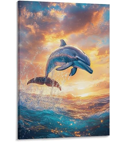 Amazon.co.jp: 青い海 クリスチャン・ラッセン 海の眺め イルカ
