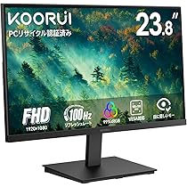 Amazon.co.jp: KOORUI モニター 24インチ 100Hz FHD(1920x1080) 非光沢