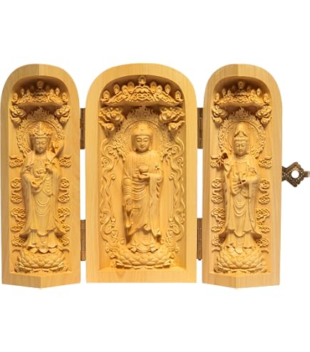Amazon｜繁樓藝雕 仏像 三開仏 大日如来三尊 不動明王 真言宗 弘法大師