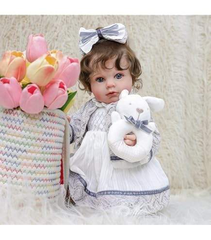 Amazon.co.jp: 24インチリアルリボーンドール女の子 60cm お姫様紫の服