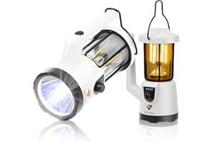 VivTools LEDランタン キャンプ ランタン 懐中電灯 充電式 【5000mAhリチウムイオン電池内蔵】【連続点灯最長240時間】 防災 防水 非常用 ライト (ホワイト)