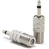 F 3.5mm 変換 wuernine 2個 アンテナ変換プラグ モノラルミニプラグオス-F型メス コネクタアダプター ポータブルテレビアンテナ 同軸ケーブル ラジオなど用