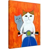 Amazon.co.jp: 猫 ポスター イラスト 絵画 漫画 アートパネル 動物