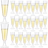 Niesporek ワイングラス 使い捨て 60個/125個 150ml シャンパングラス プラスチック 硬質プラスチック シャンパングラス 赤ワイングラス ステムウェア ワイングラス パーティー ホリデー イベント用品（60pcs）