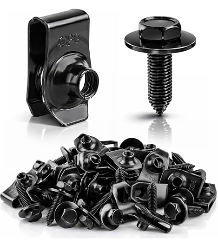 AMZ 5/16”-18 Extruded U-Nuts – 25 Pack, Black Phosphate, Fits GM 1494253 – Panel Range .010”-.165”
