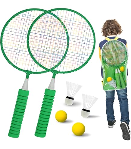 硬式テニスラケット　バドミントンラケット　テニスシューズ　シャトル　テニスボール Amazon | Toyland®65cmジャンボテニス＆バドミントンセット - 巨大