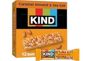 KIND Bars, Caramel Almond & Sea Salt, Healthy Snacks, Gluten Free, Low Sugar, 6g Protein, 12 Count