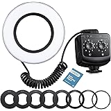 GODOX RING72 マクロリングライト LED 72球 5600K 10段階調光 撮影用ライト 8つのレンズを配合する適応リング, マクロ撮影は、クローズアップ、動植物の写真撮影に使用できます [並行輸入品]