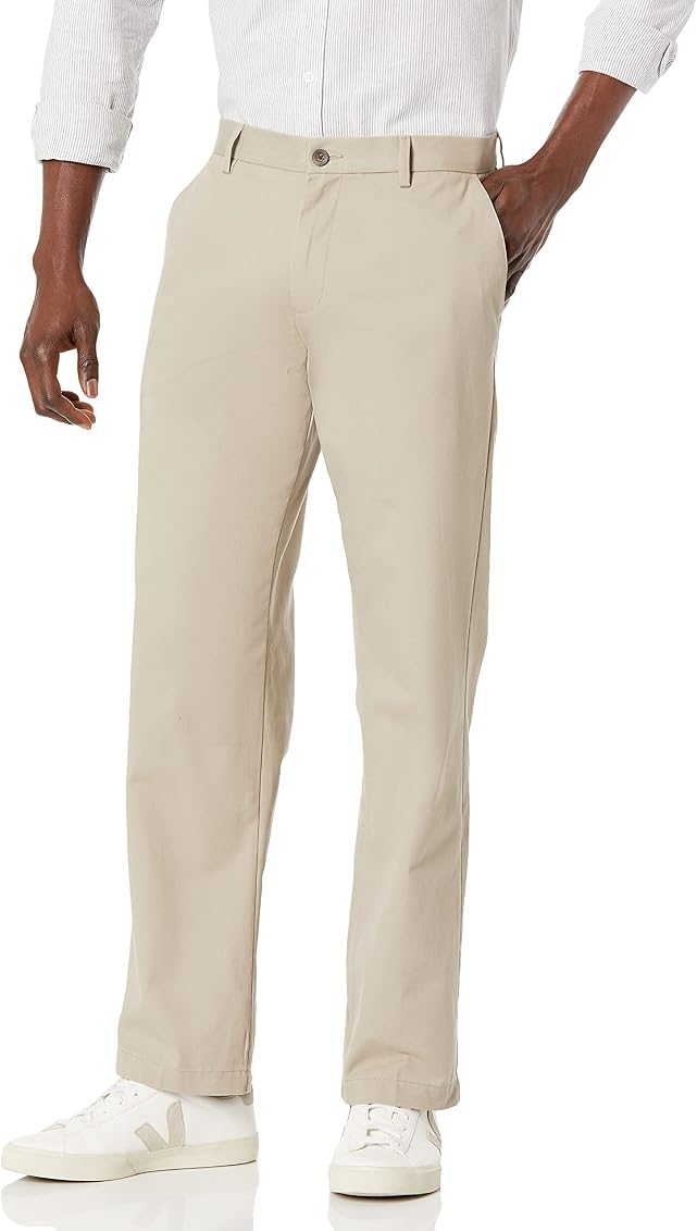 Wrinkle-Resistant Flat-Front Chino Pant 