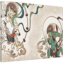 Amazon.co.jp: 風神 雷神 浮世絵 和風 ポスター アートパネル