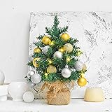 【4WAY】卓上 ミニクリスマスツリー 50cm DIY可能 人工松 オーナメント クリスマス装飾 LEDライト付き 22点 セット 簡単な組立品 飾り 商店 部屋 おもちゃ