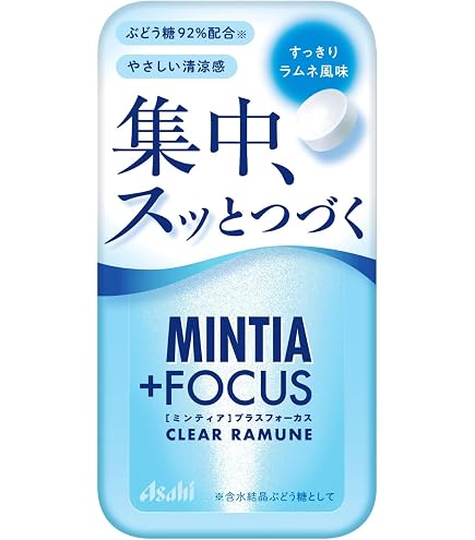 Amazon | アサヒグループ食品 ミンティア＋FOCUS クリアラムネ 30粒