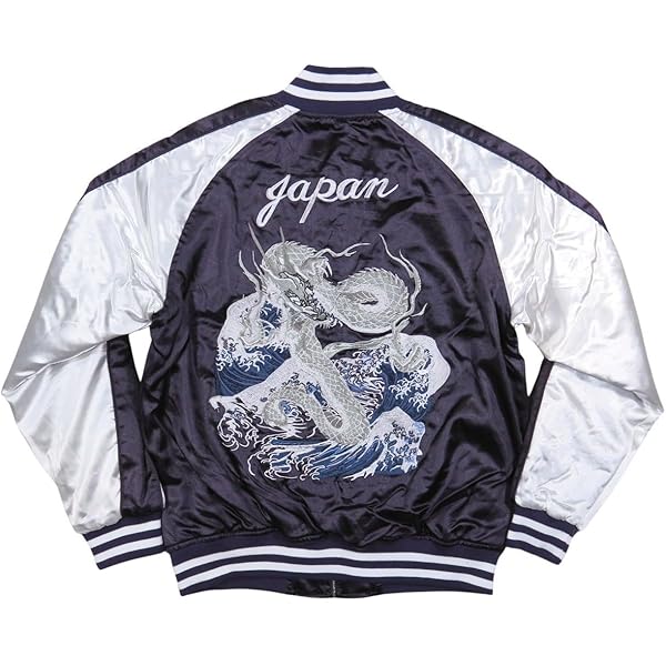 Amazon.co.jp: [星姫] (hoshihime スカジャン(白龍) サテン(白×白) 和