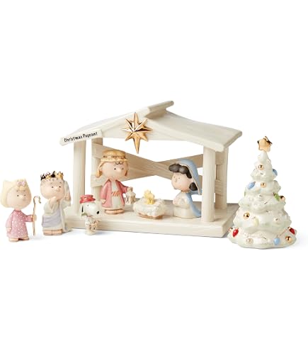 Amazon.co.jp: LENOX PEANUTS SNOOPY THE CHRISTMAS PAGEANT SET by