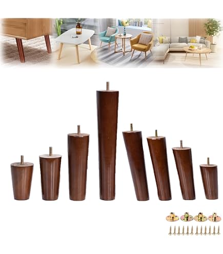 Amazon.co.jp: 無印良品 木製脚 26cm ブラウン（M8） ・4本組