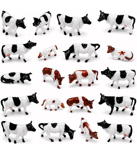 牛のミニチュアフィギュアセット Amazon.co.jp: 30ピース ミニチュア 牛 馬 フィギュア ミニ 農場 動物