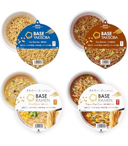 Amazon.co.jp: ベース焼きそば 2種8個[ソース・旨辛] カップ麺