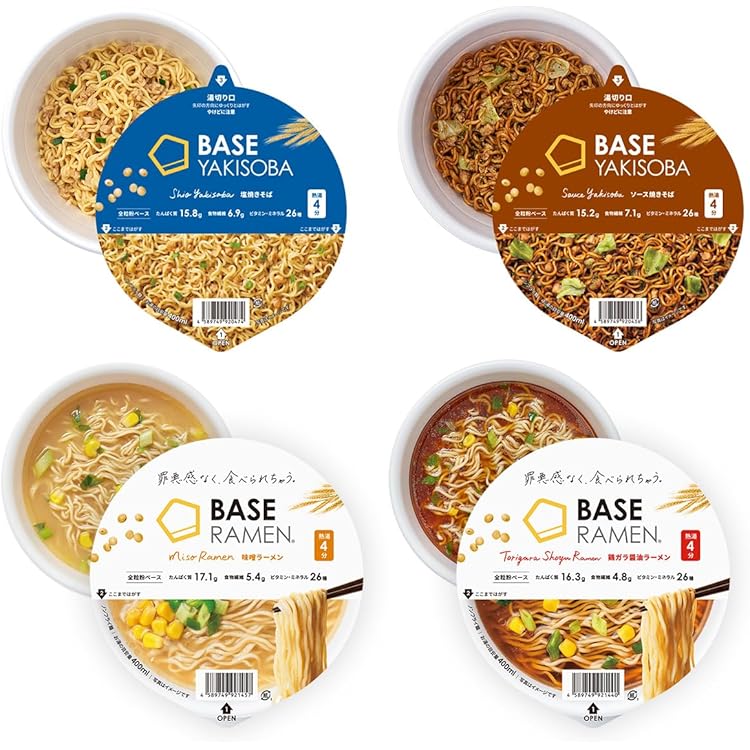 Amazon.co.jp: 【塩分ひかえめ】ベースやきそば ソース焼きそば カップ