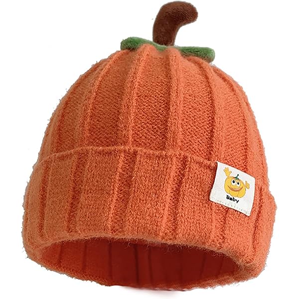 Lezevn 2Pcs Knitted Halloween Pumpkin Hats For Babies - Crochet Photo Props, 0-6 Months-737710