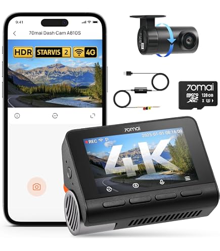 Amazon.co.jp: 70mai Dash Cam 4K A810S前後 128GB & CPL2 偏光