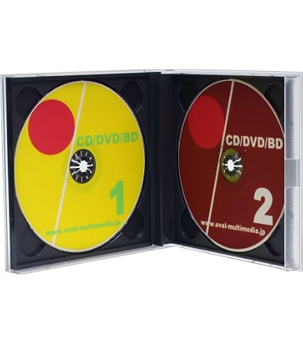 Amazon | CDケース 日本製17mm厚2枚収納DUOケース ブラック 3個 CD/DVD 
