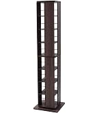 山善 突っ張り本棚 RTRS-10015(DBR/SBK) 壁面収納ラック